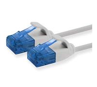 1aTTack.de 660059 Cable de red Cat 6, categoría 6, 2 m, cable de conexión, cable delgado (diámetro pequeño, muy flexible), 1000 Mbit/s, 1 pieza, gris