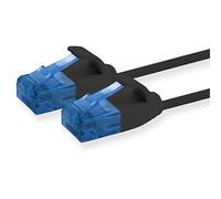 1aTTack.de 660530 Cable Cat6 Cat.6 Cable de red 0,3 m - Cable de conexión delgado (diámetro pequeño - muy flexible) 1000 Mbit/s - 1 pieza - Negro