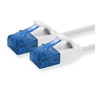 1aTTack.de 660561 Cable de red Cat 6, categoría 6, 0,3,0 m, cable de conexión, cable delgado (diámetro pequeño, muy flexible), 1000 Mbit/s, 1 pieza, color blanco