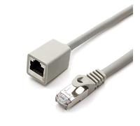 1aTTack.de 677606 Adaptador de extensión CAT7 Cat.7-1m - Cable Ethernet Cable de red Lankabel Cable crudo de 10 Gb/s con enchufe RJ6 Cat6a 1 pieza - gris