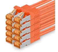 1aTTack.de 688671 Cat7-10x 2m - Cable de red Cat 7 Ethernet LAN 10 Gb/s PIMF LSZH naranja