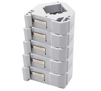 1aTTack.de Adaptador de Carril DIN para Módulo Keystone Red RJ45 Cat6 Cat7 Cat8 Antena de Audio RCA - 35 mm Con Resorte de Puesta a Tierra Blanco - 5 Piezas