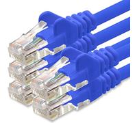 1aTTack.de Cable de Red Cat.6 - Azul - 5 x - 5m - Cat6 Cable ethernet Lan 1000 Mbits (PoE) Patch Cable Compatible con Cat5 Cat6a Cat7 Cat8 Internet módem DSL Fritz Box
