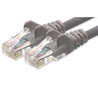 1aTTack.de Cable de Red Cat.6 - Cat6 Cable ethernet Lan 1000 Mbits (PoE) Patch Cable Compatible con Cat5 Cat6a Cat7 Cat8 gris - 1x 0,5m