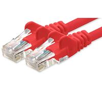 1aTTack.de Cable de Red Cat.6 - Rojo - 1 x - 1m - Cat6 Cable ethernet Lan 1000 Mbits (PoE) Patch Cable Compatible con Cat5 Cat6a Cat7 Cat8 Internet módem DSL Fritz Box
