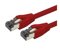 1aTTack.de Cable de red Cat 8 de 0,5 m, cable de red CAT8, rojo, 1 pieza Cat.8 Lan 2000 Mhz 40 Gbit s 40GBase-T Poe+, cable Ethernet LSZH - 1 x 0,5 m rojo
