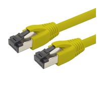 1aTTack.de Cable de red Cat 8 de 1 m, cable de red CAT8, amarillo, 1 pieza Cat.8 Lan 2000 Mhz 40 Gbit s 40GBase-T Poe+ Patch Cable Ethernet LSZH - 1 x 1 m amarillo