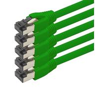 1aTTack.de Cable de red Cat 8 de 1 m, cable de red CAT8, color verde, 5 unidades, Cat.8 Lan, 2000 MHz, 40 Gbits, 40GBase-T Poe+, 5 x 1 m, color verde