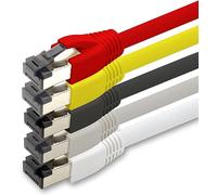 1aTTack.de Cable de red Cat 8 de 1 m, Cat8, 5 unidades, Cat.8 Lan 2000 Mhz 40 Gbit s 40GBase-T Poe+ LSZH - 5 x 1 m