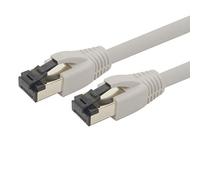 1aTTack.de Cable de red Cat 8 de 15 m, cable de red CAT8, gris, 1 pieza Cat.8 Lan 2000 Mhz 40 Gbit s 40GBase-T Poe+, cable Ethernet LSZH - 1 x 15 metros gris