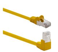 1aTTack.de - Cable de red Cat6 Cat 6 en ángulo de 90 grados SFTP PIMF 1000 Mbits RJ-45-1 pieza amarillo 7,5m