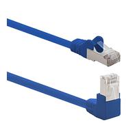 1aTTack.de - Cable de red Cat6 Cat 6 en ángulo de 90 grados SFTP PIMF 1000 Mbits RJ-45-1 pieza azul 20m
