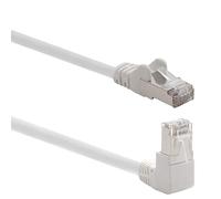 1aTTack.de - Cable de red Cat6 Cat 6 en ángulo de 90 grados SFTP PIMF 1000 Mbits RJ-45-1 pieza blanco 0,25m