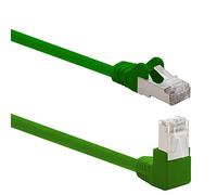 1aTTack.de - Cable de red Cat6 Cat 6 en ángulo de 90 grados SFTP PIMF 1000 Mbits RJ-45-1 pieza verde 20m