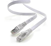 1aTTack.de Cable Ethernet LAN CAT.7, RJ45, 10 Gbit/s, plano, compatible con Cat.5, Cat.5e y Cat.6 blanco - 1 Pieza 10m