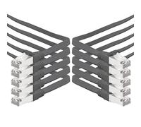 1aTTack.de Cable Ethernet LAN CAT.7, RJ45, 10 Gbit/s, plano, compatible con Cat.5, Cat.5e y Cat.6 Negro - 10 piezas 3m