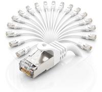 1aTTack.de Cable LAN CAT7 / 20 x 1,5 m - Blanco/Cable CAT 7 PIMF S/FTP de red Ethernet 10 Gbps con conector RJ45 Cat 6a LSZH