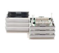 1aTTack.de Caja de conexiones 361841 LSA+ Caja de conexiones de red Extensión LSA+ Montaje CAT.5 3 piezas Plata