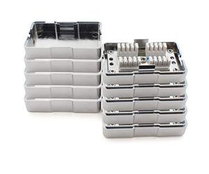 1aTTack.de Caja de conexiones 361844 LS Caja de conexiones de red Extensión LS Montaje CAT.6 5 piezas Plata