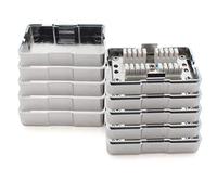 1aTTack.de Caja de conexiones 361844 LSA+ Caja de conexiones de red Extensión LSA+ Montaje CAT.6 5 piezas Plata