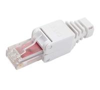 1aTTack.de Cat.6 montaje de campo de enchufe sin herramientas para conductor interior flexible y rígido AWG 23-26 cable de instalación de cable de red 1 pieza