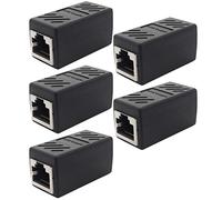 1aTTack.de Cat.6A cable de red conector de cable adaptador de cable RJ45 compatible con Cat5 Cat6 Cat7 Cat8 5 piezas