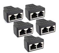 1aTTack.de Cat.6A cable de red conector de cable adaptador divisor de cable RJ45 compatible con Cat5 Cat6 Cat7 Cat8 5 piezas