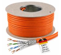 1aTTack.de CAT 7 Cable de instalación GHMT Cable de red CAT.7 LAN Libre de halógenos Cable de instalación CAT7 Cable de red Cable de datos Gigabit Cobre Ethernet 25m