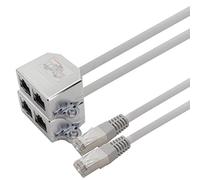 1aTTack.de cat. Adaptador de cable de conexión 5e divisor de cable de red de red Ethernet/Ethernet 0 1 m 2 piezas