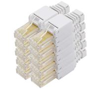 1aTTack.de cat. Conector sin herramientas 5e sin blindaje AWG 24-26 para conductor interno flexible y rígido contactos chapados en oro 10 piezas