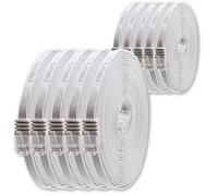 1aTTack.de Cat6 Cat.6 Cable Plano Cable de Red Lan Cable Plano Banda Lan 1000 Mbit/s Blanco Blanco - 10 Piezas 0,25m