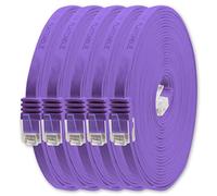 1aTTack.de Cat6 Cat.6 Cable Plano Cable de Red Lan Cable Plano Banda Lan 1000 Mbit/s Morado Violeta 5m