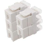 1aTTack.de Conector de desplazamiento de aislamiento Keystone Cat.6 a enchufe RJ45 AWG 23 a AWG 26 protección contra el polvo compatible con Cat5 Cat6 Cat7 Cat8 blanco 5 piezas