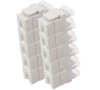 1aTTack.de Conector de desplazamiento de aislamiento Keystone Cat.6 a enchufe RJ45 AWG 23 a AWG 26 protección contra el polvo compatible con Cat5 Cat6 Cat7 Cat8 blanco 10 piezas