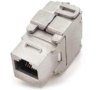 1aTTack.de Módulo Keystone RJ45 Cat 6a Jack certificado totalmente blindado STP sin herramientas Montaje a presión Cable sin procesar Cat 500 MHz 10 Gbit/s compatible con Cat5 Cat6 Cat7 Cat8 1 pieza