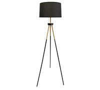 1BEL AIR HOME - Lámpara de Pie NAPOLI Trípode de 3 Patas, Altura 160 CM, Diseño Elegante y Moderno, Perfecta para Sala, Dormitorio, Oficina, 1xE-27 (BOMBILLA NO INCLUIDA) (NEGRO)