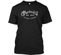 1C.F. Martin & Co. America's Guitar Logo - Camiseta negra personalizada para hombre, color negro, Negro, S
