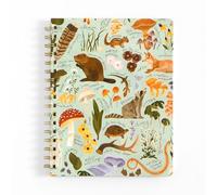 1Canoe2 Cuaderno en espiral con diseño escénico de paisaje de montaña, 120 páginas a rayas, 7 x 9 pulgadas, esquinas redondeadas, tema de naturaleza (flora y fauna)