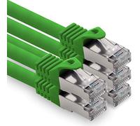 1CONN 1,5m - verde - 5 piezas de cable Ethernet CAT.7 para computadora, cable de red (cable sin terminar) de S-FTP LSZH PIMF 10GB s RJ45 conector Cat6a