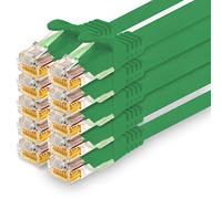 1CONN - 10 cables de red de 1,5 m, Ethernet, LAN y cable de conexión para una máxima velocidad de Internet y conecta todos los dispositivos con conector RJ 45 hembra verde -