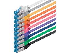 1CONN 10 x 1,5 M - Cable de red Ethernet CAT-6a LAN Patch RJ-45 macho SFTP 10 GB/s - 10 unidades 10 colores