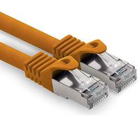 1CONN 15m - naranja - 1 unidad de cable Ethernet de computadora CAT.7 (cable en bruto) cable de red S-FTP LSZH PIMF 10GB s conector RJ45 Cat6a