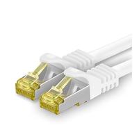 1CONN 1x10.0 M - Cable de red CAT-7 Cat.7, Ethernet, Lan y cable de parche RJ-45 SFTP 10GB/s - blanco