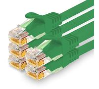1CONN - 3,0 m de cable de red, Ethernet, Lan y cable de conexión para máxima velocidad de Internet y conecta todos los dispositivos con conector RJ 45 verde - 5 piezas