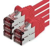 1CONN Cable de Red Cat6 0,5m Rojo - 5 x Cable de conexión LAN Cat 6 Cable de Red LAN Sftp Pimf Lszh Cobre 1000 Mbit s