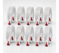 1CONN Cable de red Cat6 10 x 0,25 m Cable Ethernet transparente Cable LAN Cable de red LAN Cat6 Cable de parcheo SFTP PiMF 1000 Mbit/s