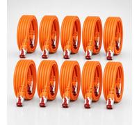 1CONN Cable de red Cat6 10 x 0,25 m naranja Cable Ethernet Cable LAN Cable de red LAN Cat6 Cable de parcheo SFTP PiMF 1000 Mbit/s