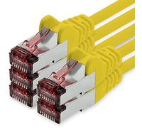 1CONN Cable de Red Cat6 1m Amarillo - 5 x Cable de conexión LAN Cat 6 Cable de Red LAN Sftp Pimf Lszh Cobre 1000 Mbit s