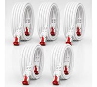 1CONN Cable de red Cat6 5 x 0,25 m blanco Cable Ethernet Cable LAN Cable de red LAN Cat6 Cable de parcheo SFTP PiMF 1000 Mbit/s