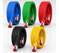 1CONN Cable de red Cat6 5 x 0,5 m Color 5 Cable Ethernet Cable LAN Cable de red LAN Cat6 Cable de parcheo SFTP PiMF 1000 Mbit/s